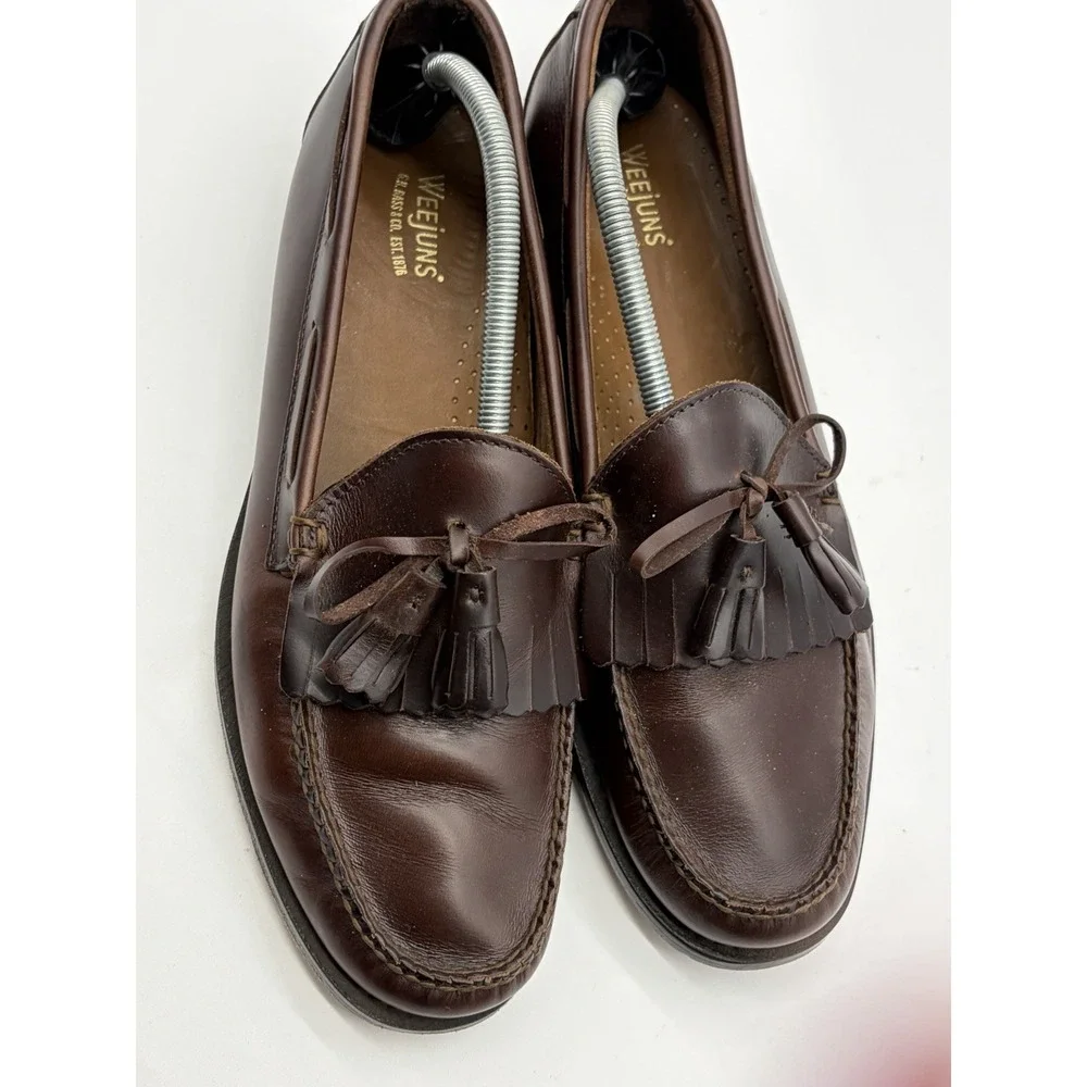 G.H. Bass Weejuns Loafers Men's Size 11.5 D Kiltie Tassel Brown Dress Shoe